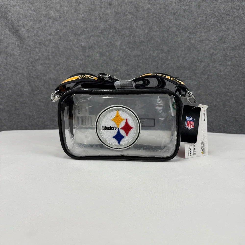 FOCO Pittsburgh Steelers Clear Crossbody Bag NFL Stadium Approved Steel City NEW